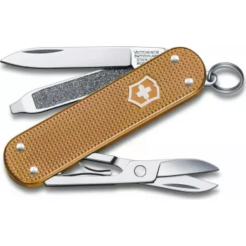 Navaja Victorinox Classic SD Alox Wet Sand V-0.62 21.255G — multiusos suiza, hoja pequeña, lima de uñas, tijeras