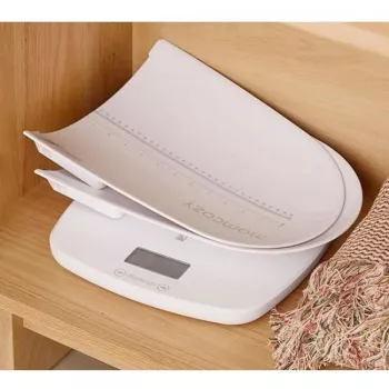 Báscula para bebés Momcozy AZ001 — báscula multifuncional para bebés con medición de peso y longitud