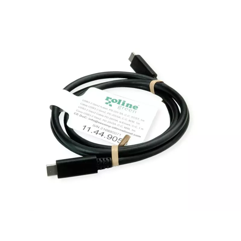 Cable USB VALUE 11.99.9057 USB 3.2 Gen 2 0,5 m USB-C negro
