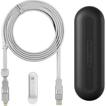Cable Rolling Square inCharge XL 3m blanco — cable de carga y datos USB Rolling Square, 3 m, blanco
