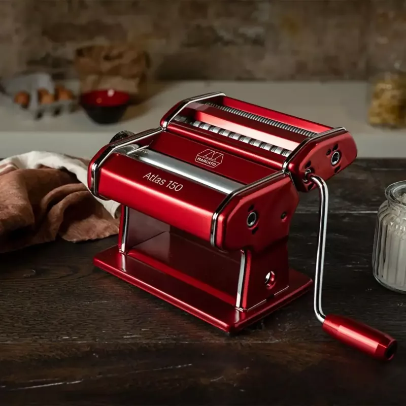 Marcato Atlas 150 Rossa Máquina de pasta con rueda para pasta, rojo