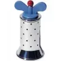 Molino de especias Alessi 9098 azul acero inoxidable altura 132 mm