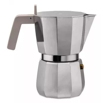 Cafetera moka Alessi Moka 0,07 L gris