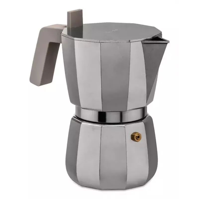 Cafetera moka Alessi Moka 0,3 L gris