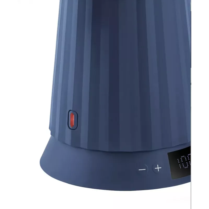 Hervidor eléctrico Alessi Plissé 1,0 L 2200 W azul, resina termoplástica, base oculta, apagado automático