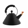 Hervidor ALESSI 9093 BB negro — hervidor para fogón, con silbato, acero inoxidable, 2,2 l