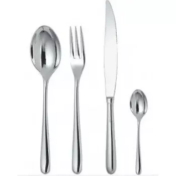 Cubertería Alessi Caccia LCD01S24, 24 piezas, acero inoxidable
