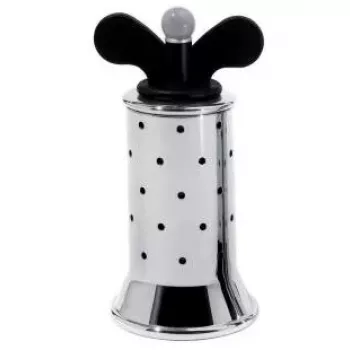 Molino de especias Alessi 9098 B negro acero inoxidable alto 132 mm