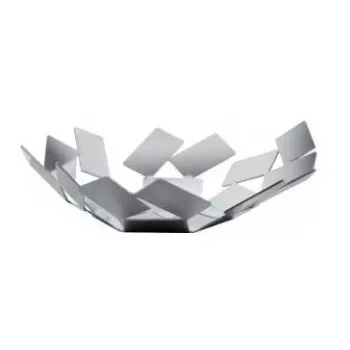 Cesta de servir Alessi MT01 acero inoxidable gris transparente