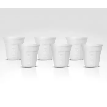 Set de tazas BIALETTI BICCHIERINO blanco — 6 piezas, tazas de café