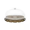 Guzzini Vanity Pie para tartas pequeño con campana, Smoke