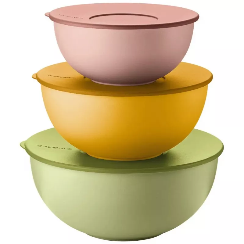 Set de recipientes para conservar Guzzini EVERYWHERE BIO 3 piezas con tapas, colores surtidos