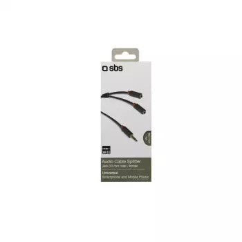 Cable de audio estéreo SBS Audio jack 3,5 mm con divisor