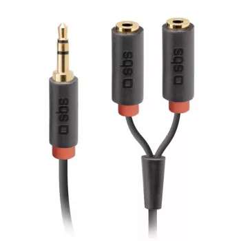 Cable de audio estéreo SBS Audio jack 3,5 mm con divisor