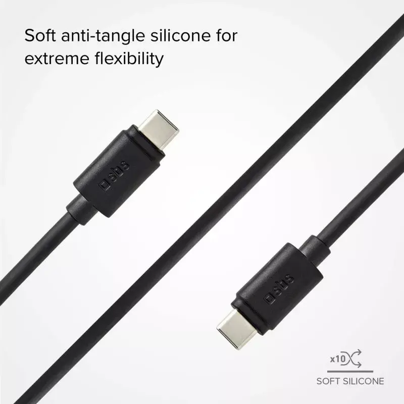 Cable de datos y carga SBS TECABLETCC31K USB C 1,5 m USB 3.2 Gen 1
