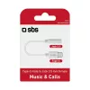 Cable móvil SBS TEINTJACKTYCFMW blanco 0,09 m 3,5 mm USB-C