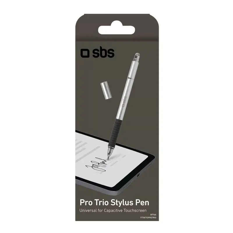 Lápiz táctil SBS TTTATTOPROTRIO negro plata compatibilidad universal con móviles