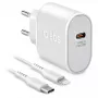 Cargador para dispositivos móviles SBS TETRKITPD20LIGW carga rápida interior blanco