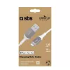 Cable Lightning SBS GRECABLEUSBIP589W 1,2 m plata blanco