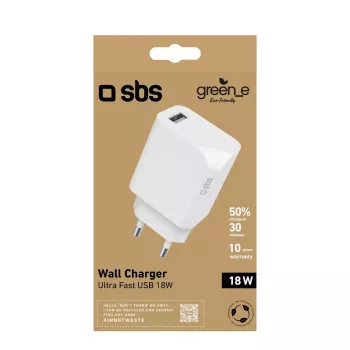 Cargador móvil SBS GRETR1USB18W universal blanco AC carga rápida
