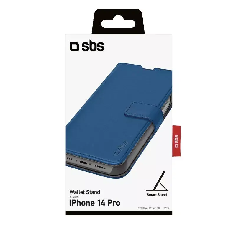 Funda cartera SBS TEBKWALIP1461PB para iPhone 14 Pro 15,5 cm azul