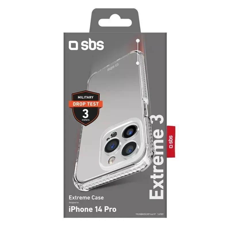 Funda SBS Extreme X3 iPhone 14 Pro 15,5 cm transparente
