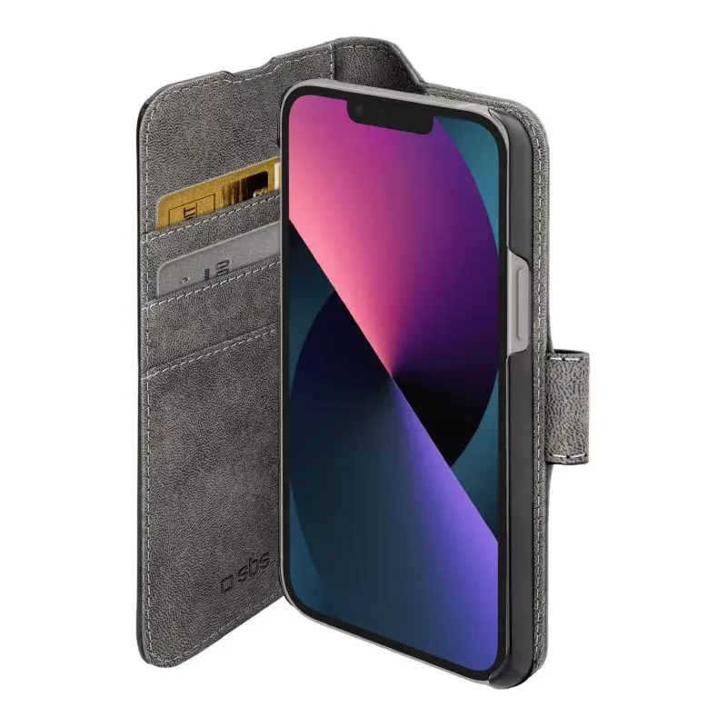 Funda cartera SBS TEBKWALIP1467K para iPhone 14 Plus 17 cm negra