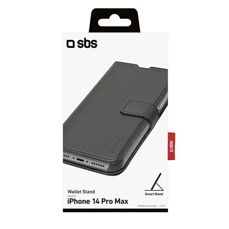 Funda cartera SBS TEBKWALIP1467PK para iPhone 14 Pro Max 17 cm Negra