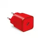 Cargador SBS Mobile TETRGAN1C20R — 20W USB‑C cargador de interior para smartphone, tablet, smartwatch, auriculares (rojo)