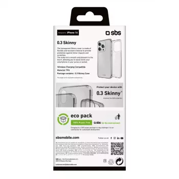 Funda SBS TESKINIP1561PT para iPhone 15 Pro 15,5 cm Transparente