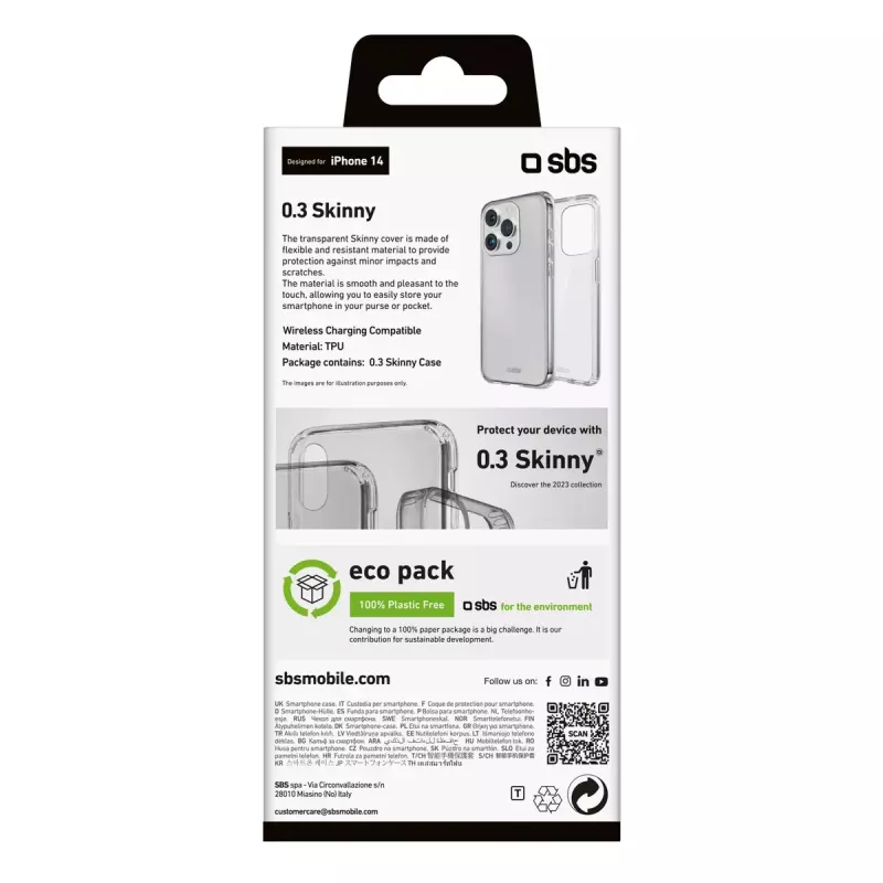 Funda SBS TESKINIP1561PT para iPhone 15 Pro 15,5 cm Transparente