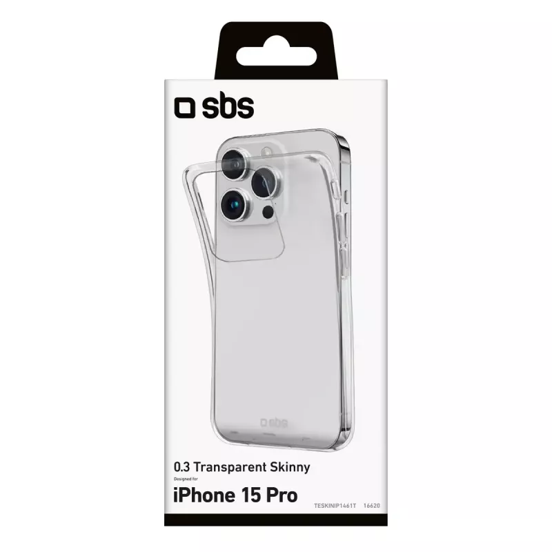 Funda SBS TESKINIP1561PT para iPhone 15 Pro 15,5 cm Transparente