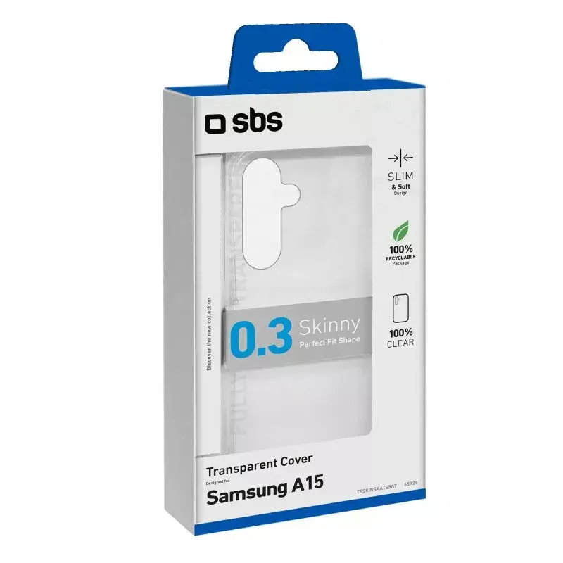 Funda SBS TESKINSAA155GT para Samsung Galaxy A15 16,5 cm Transparente