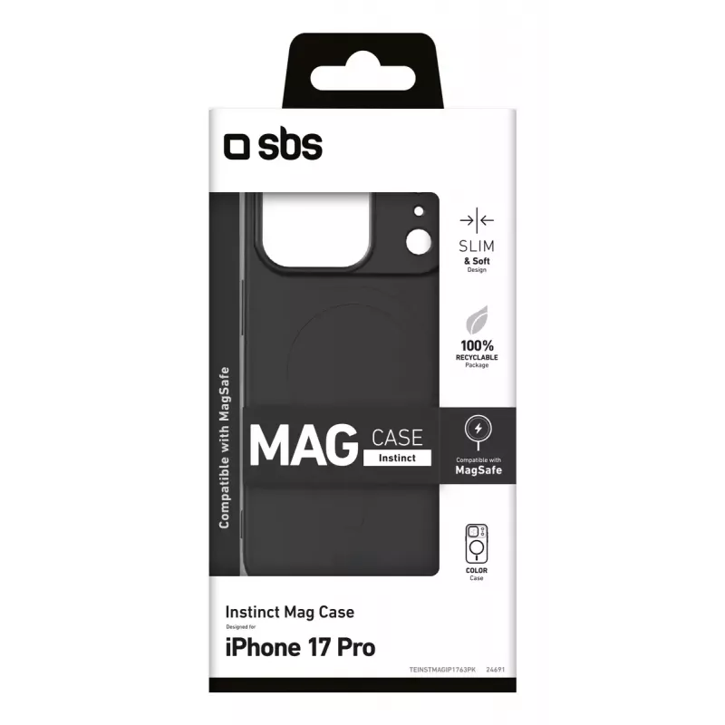 Funda para móvil SBS TEINSTMAGIP1763PK para Apple iPhone 17 Pro 15,9 cm (6,28 pulgadas) negra