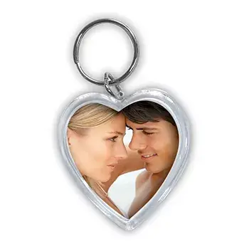 ZEP 7360PD Llavero para fotos, forma de corazón, 4 x 3,8 cm, 24 unidades