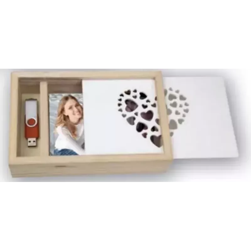Caja de almacenamiento ZEP CZ1268 rectangular madera
