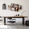 Set de marcos de fotos ZEP Vercelli negro marrón MDF 535x320 mm