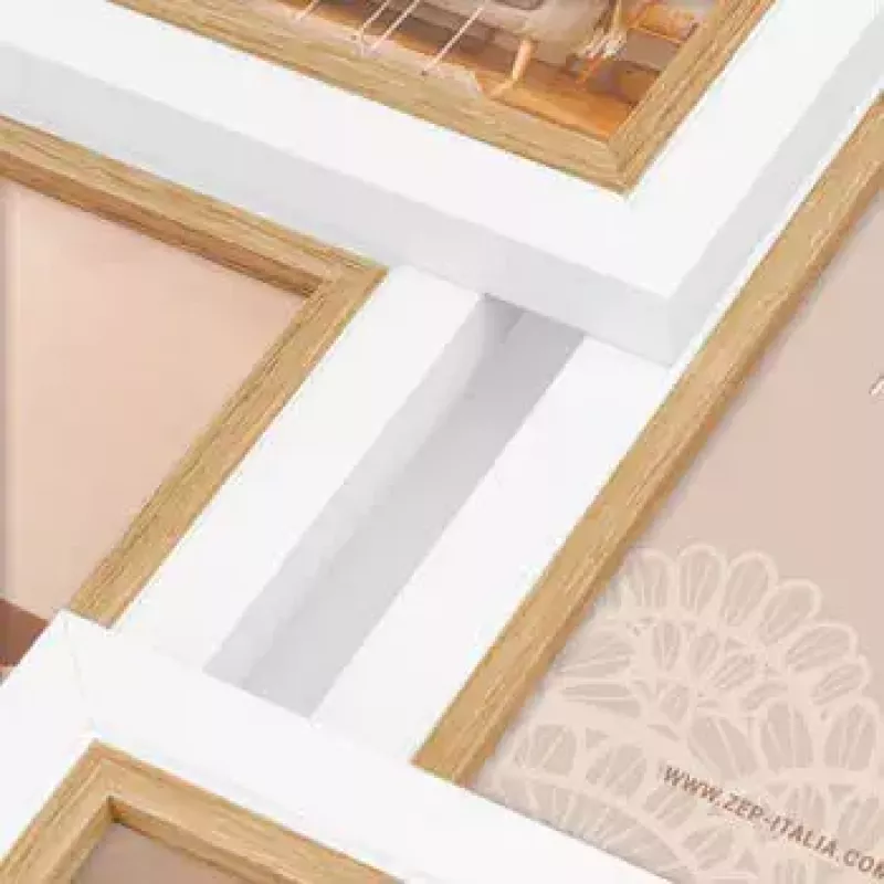 Set de marcos de fotos ZEP Ayas 6Q blanco MDF 1 ud.