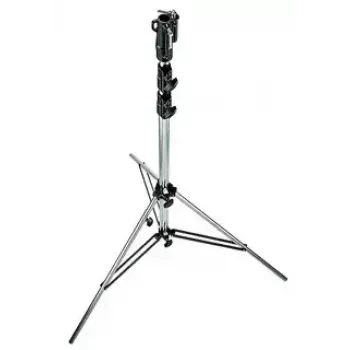 Pata de trípode Manfrotto 126CSU — pata individual, carga máx. 40 kg, altura máx. 3,33 m, peso 8,3 kg, plateado