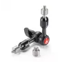 Accesorio para trípode Manfrotto 244MICRO — aluminio/acero inoxidable, 150 mm de longitud, 3 kg de carga, negro
