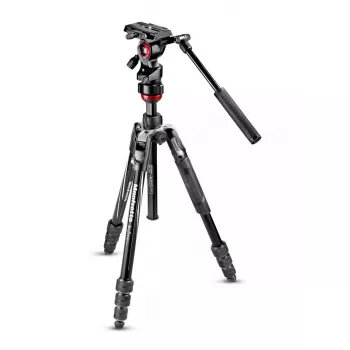 Trípode Manfrotto MVKBFRT-LIVE cámaras digitales/de cine 3 patas negro rojo plata