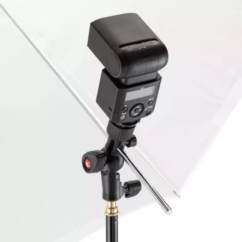 Manfrotto MLH1HS-2 cabezal inclinable con zapata en frío, rótula de luz y soporte para paraguas