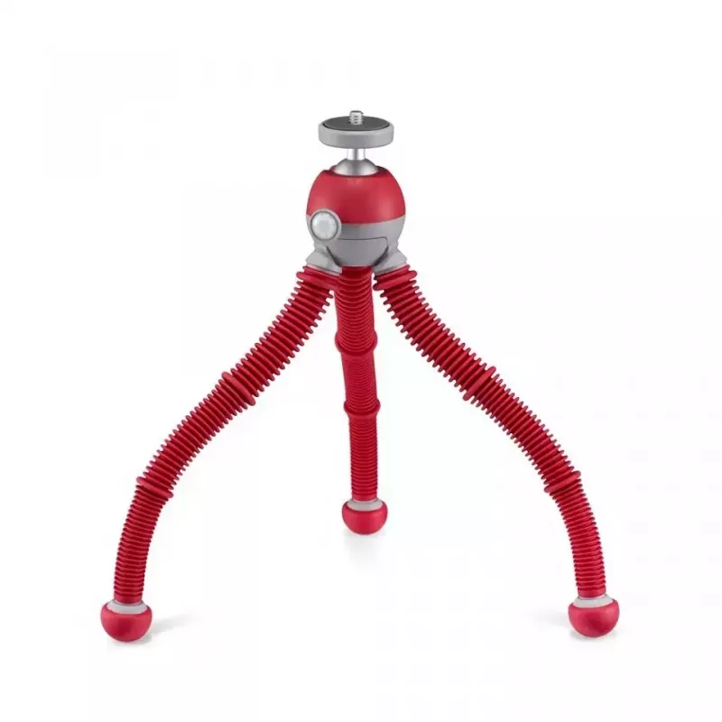 Trípode Joby PodZilla rojo 3 patas 1 kg de carga 25 cm de altura