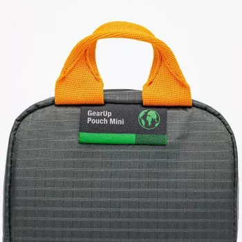 Bolsa Lowepro GearUp Pouch Mini Nylon Poliéster Ripstop Gris Naranja