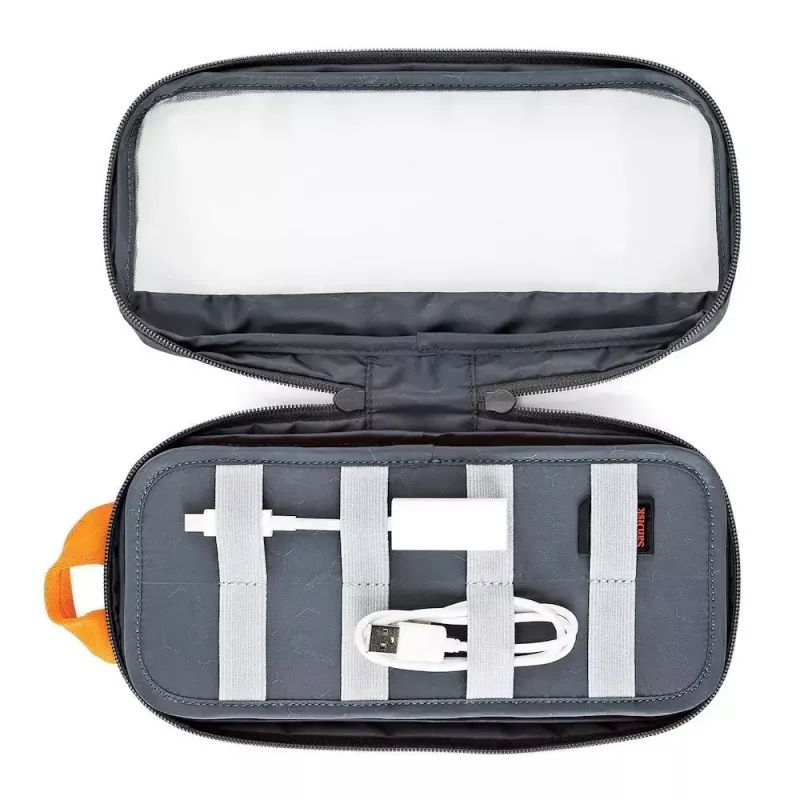 Bolsa Lowepro Pouch Medium GearUp GL LP37139-GRL Nylon Ripstop Poliéster Naranja Gris 280x45x140mm