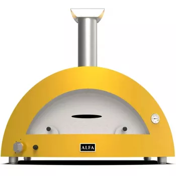 Horno para pizza Alfa Forni Moderno 5 Pizze Hybrid Fire amarillo FXMD-5P-GGIA-DE – horno para pizza híbrido para 5 pizzas, exterior
