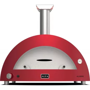 Horno para pizza de leña Alfa Forni Moderno 5 Pizze rojo – capacidad para 5 pizzas, alimentado por leña