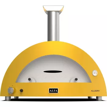 Horno para pizza de leña Alfa Forni Moderno 5 Pizze amarillo FXMD-5P-LGIA, horno para pizza de sobremesa para exterior, capacidad para 5 pizzas