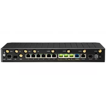 Router inalámbrico CradlePoint E300C-18B con NetCloud Enterprise Branch — Wi‑Fi 6 dual band, 10GbE, 4G LTE, 5x RJ‑45