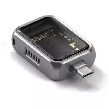 Carcasa externa para SSD NVMe Satechi ST-E2230M USB-C para SSD NVMe 2230 gris espacial
